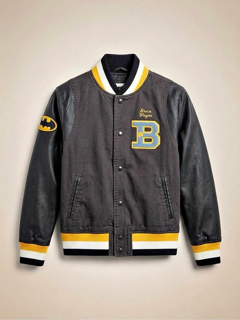 Gap Batman varsity jacket Batman Jacket Black & Yellow Kids  Large Like New